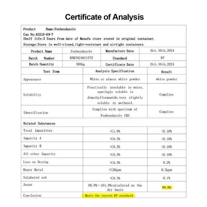 Fenbendazole 100x Tablets